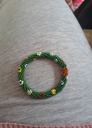 Renkli Boncuklu Yılan Desenli Bohem Bileklik - Görsel 3