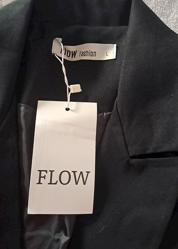 Siyah Kadın Ofis Blazeri, Düğmeli, Normal Boy - Görsel 3