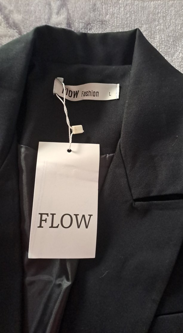 Siyah Kadın Ofis Blazeri, Düğmeli, Normal Boy - Görsel 3