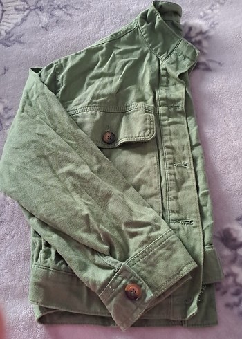 Düğmeli Midi Yeşil Kadın Ceket - Görsel 3