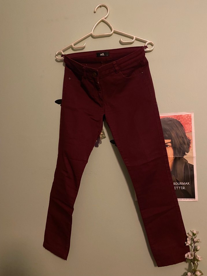Bordo Kadın Pantolon Adl - Görsel 3