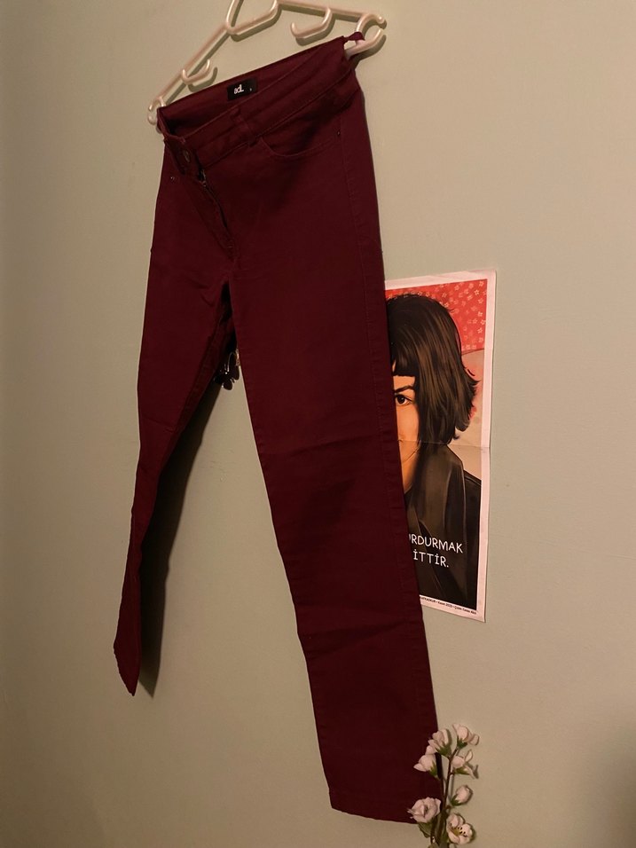 Bordo Kadın Pantolon Adl - Görsel 4