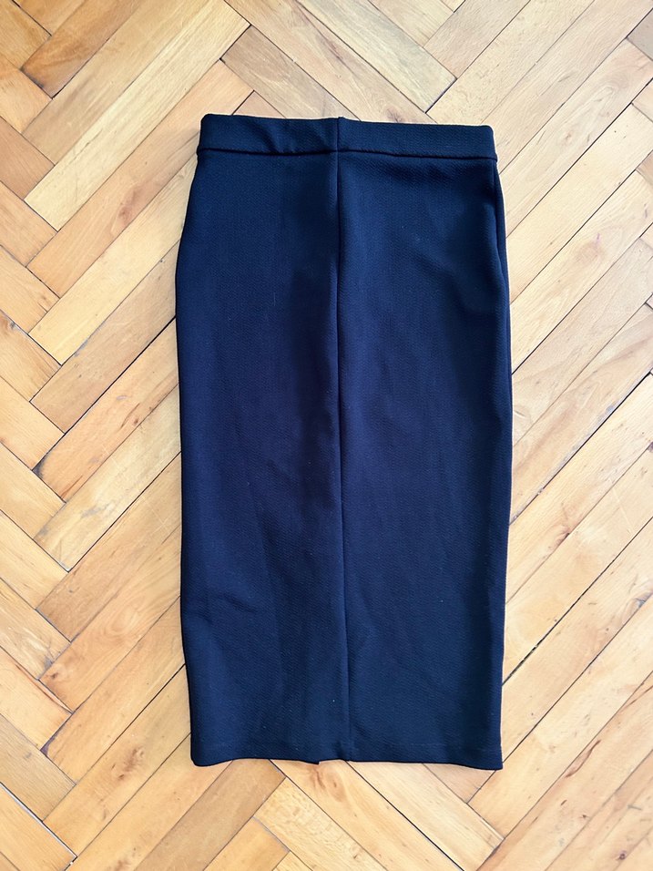 Düğmeli siyah Uzun  Eteği - Görsel 4