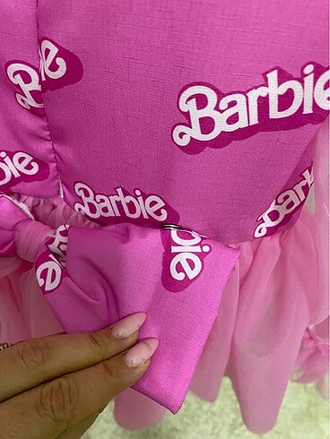 24-36 Ay Beden pembe Renk Barbie konsept elbise