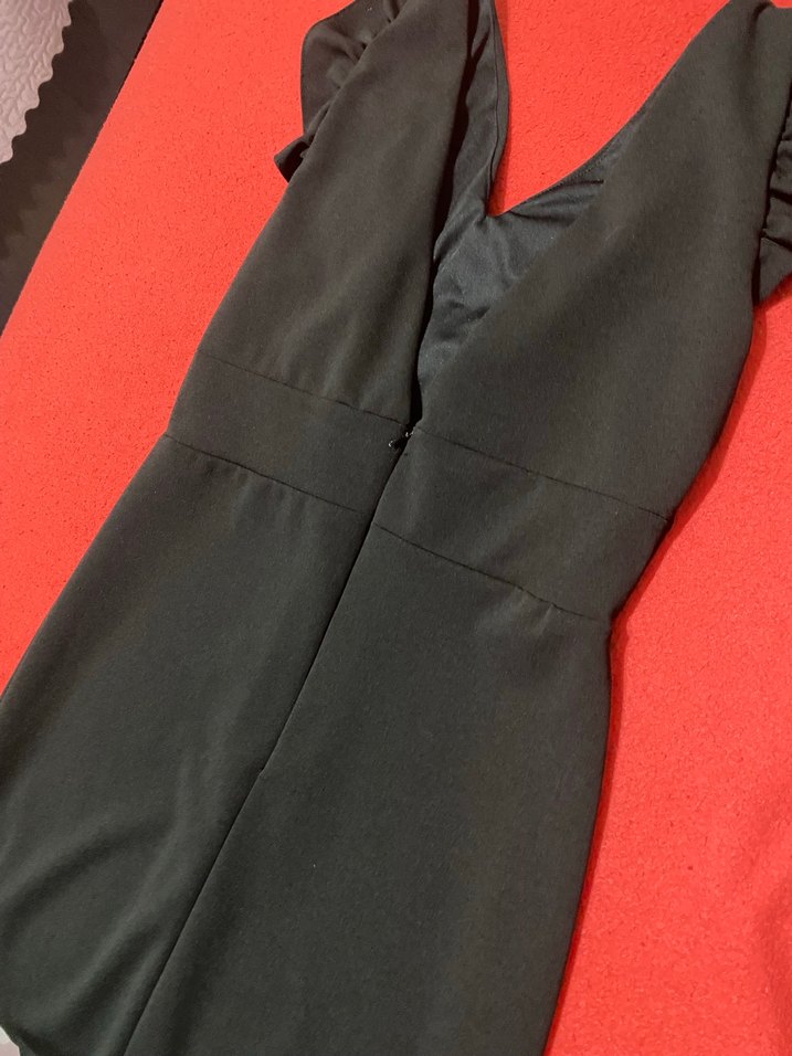 Siyah Straplez Fitilli mezuniyet elbise - Görsel 3