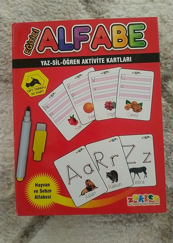Yaz-Sil Öğren Alfabe Aktivite Kartları