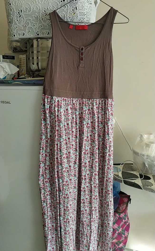 Bohem Tarzı Pamuklu Uzun Hamile Elbisesi - Görsel 4