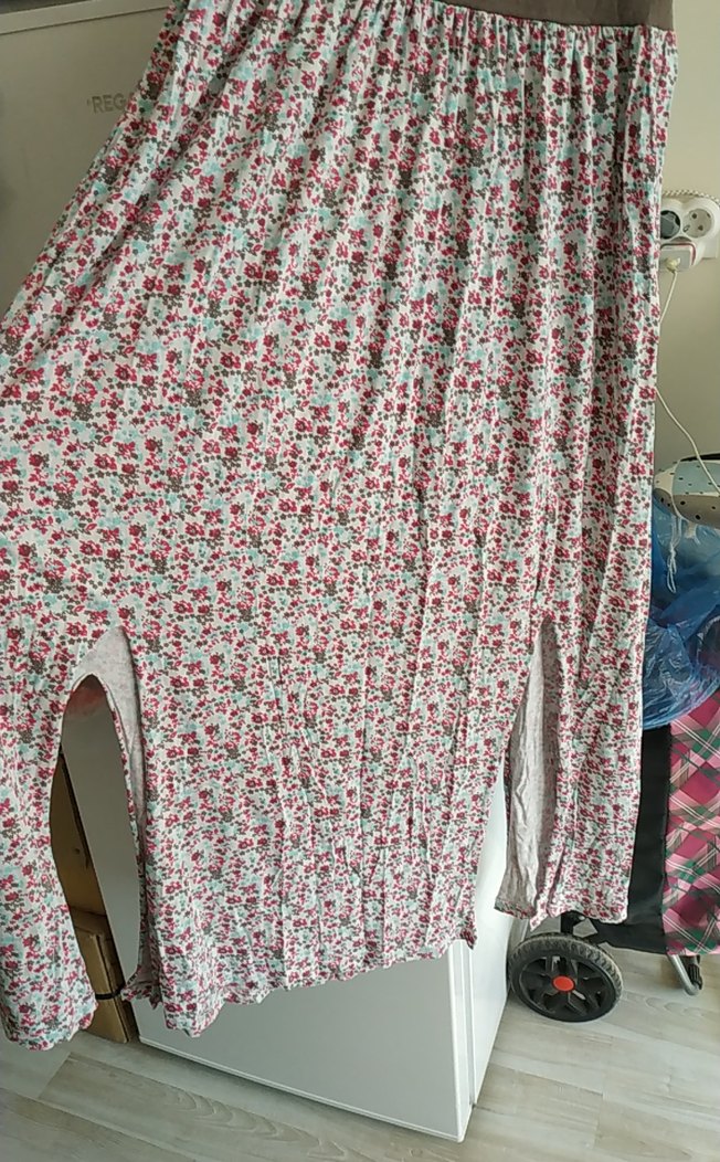 Bohem Tarzı Pamuklu Uzun Hamile Elbisesi - Görsel 2