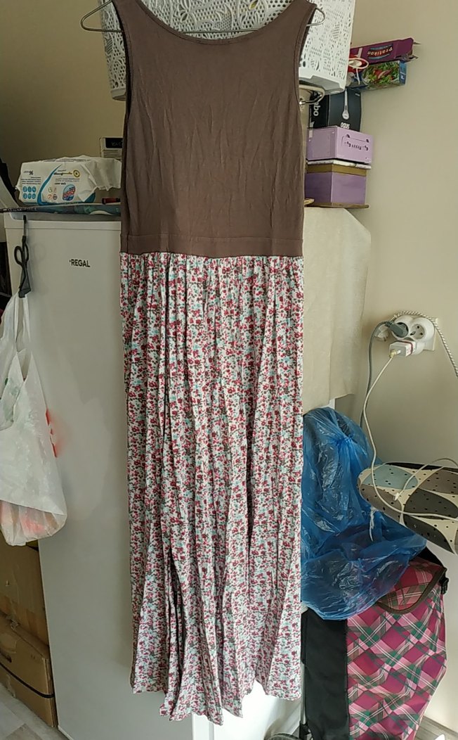 Bohem Tarzı Pamuklu Uzun Hamile Elbisesi - Görsel 5