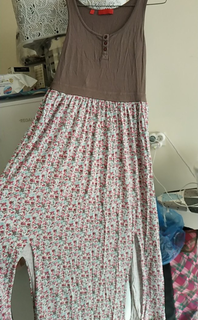 Bohem Tarzı Pamuklu Uzun Hamile Elbisesi - Görsel 3