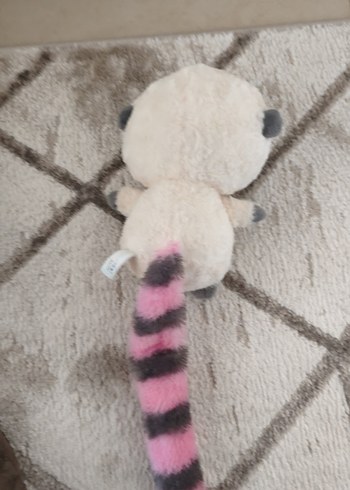 Gri ve pembe çizgili peluş oyuncak - Görsel 2