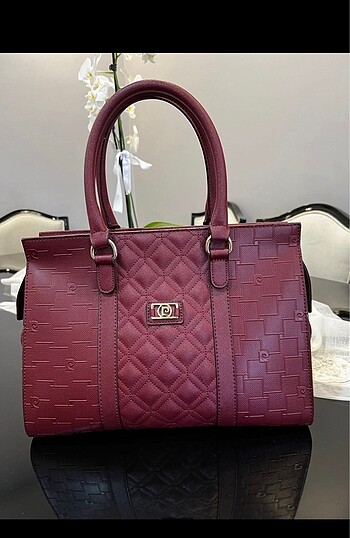 Pierre Cardin Bordo kol çantası