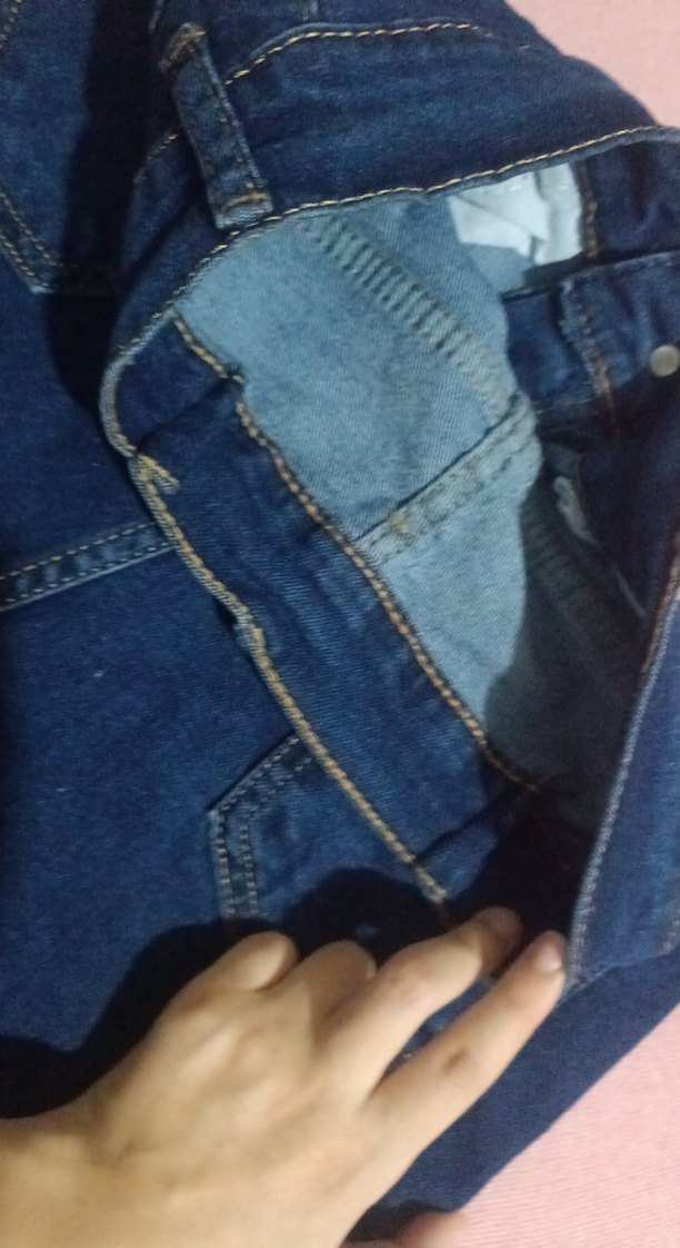 Geniş Kesim Uzun Bel Mavi Denim Wide Leg Jean - Görsel 5