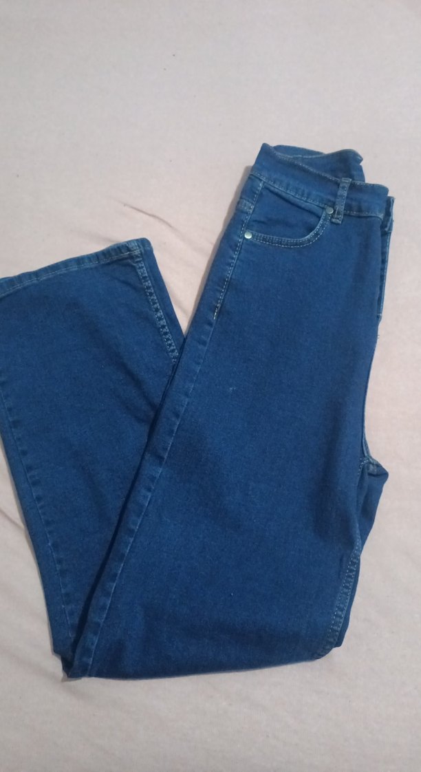 Geniş Kesim Uzun Bel Mavi Denim Wide Leg Jean - Görsel 2