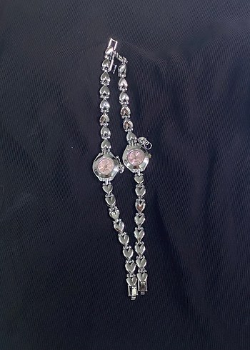 Beden Pembe Zincir Detaylı Kadın Kol Saati vintagne