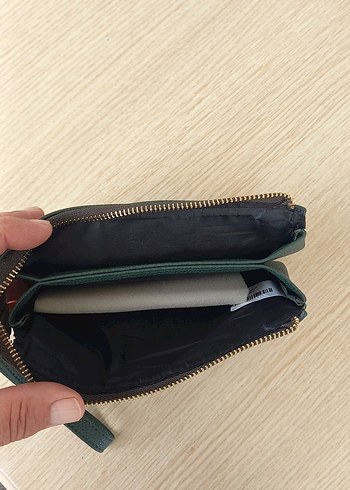 Beden yeşil Renk Deri Yeşil Kadın Portföy Cüzdan