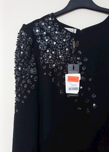 siyah taşlı abiye - Görsel 3