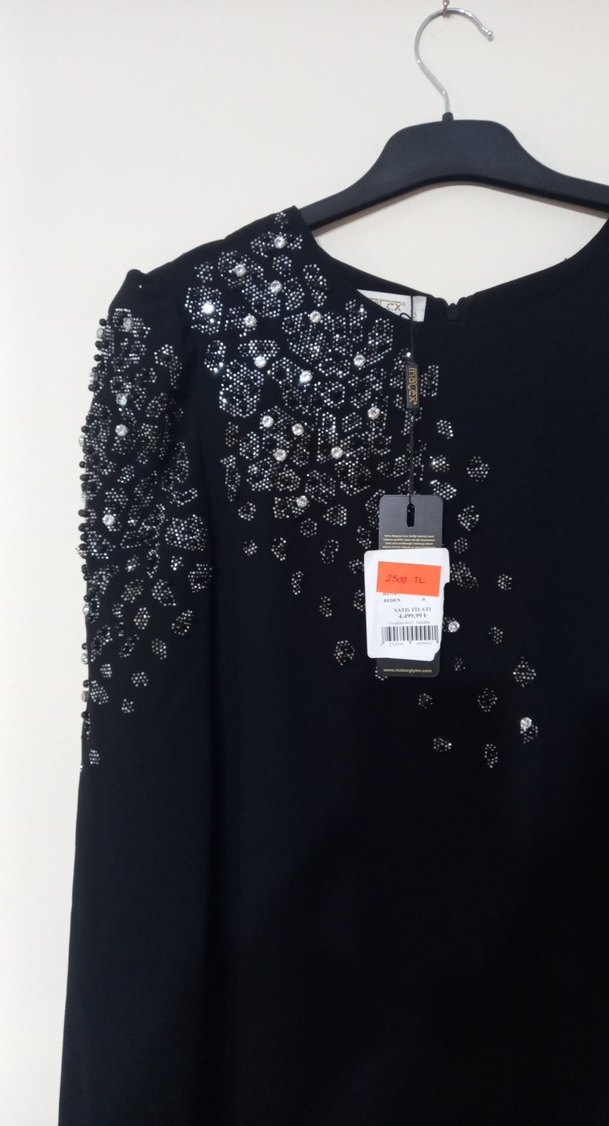 siyah taşlı abiye - Görsel 3