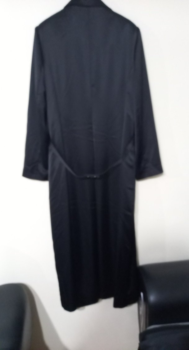 Nakışlı Siyah Uzun Kollu Gotik Kadın Elbisesi - Görsel 5