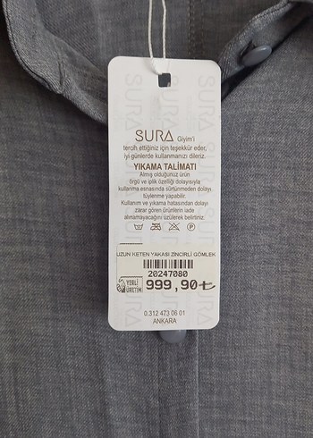 48 Beden gri Renk Diger Gri Uzun Keten Tunik