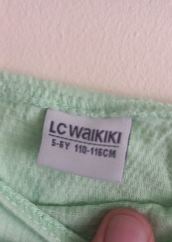 LC Waikiki Kız Çocuk Yeşil Fırfırlı Askısız Bluz