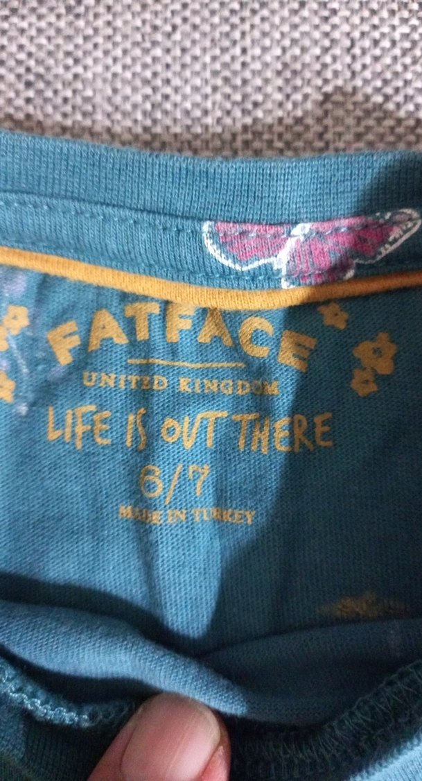 Turkuaz Baskılı Uzun Kollu Kız Tişörtü - Görsel 2