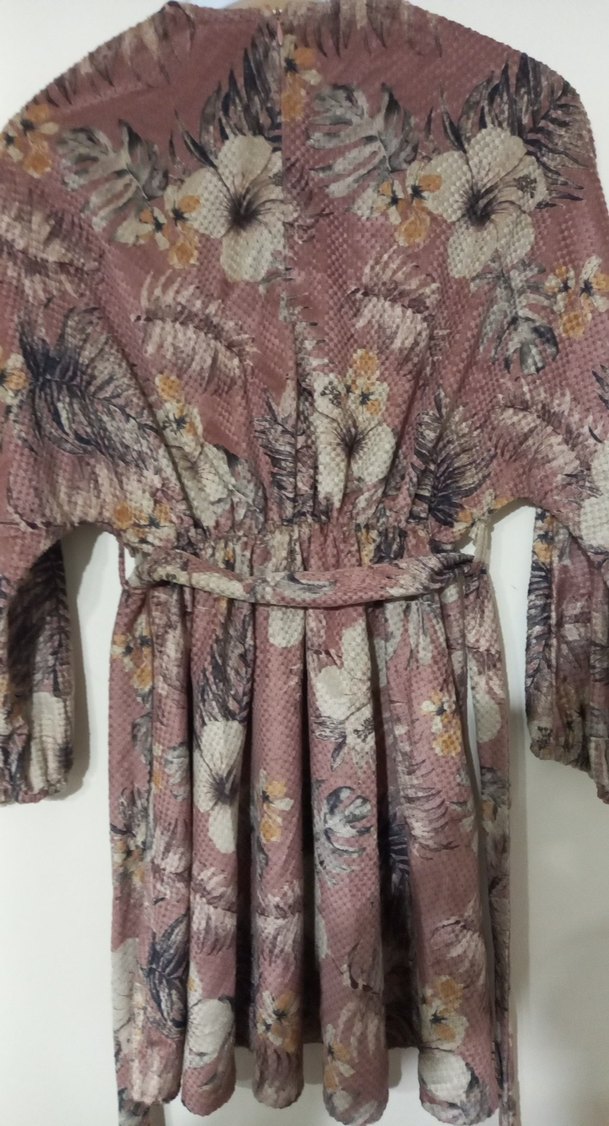 Bohem Uzun Kollu Mini Kimono - Görsel 2