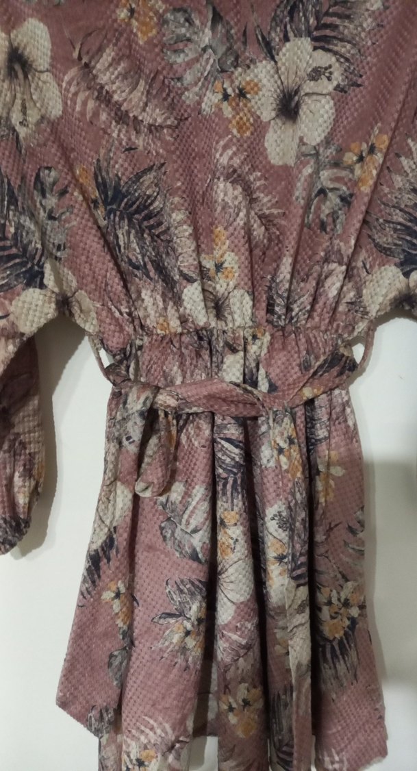 Bohem Uzun Kollu Mini Kimono - Görsel 4