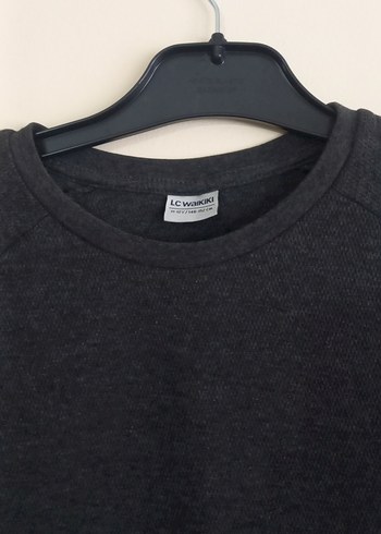 Siyah erkek Sweatshirt, Yuvarlak yaka - Görsel 2