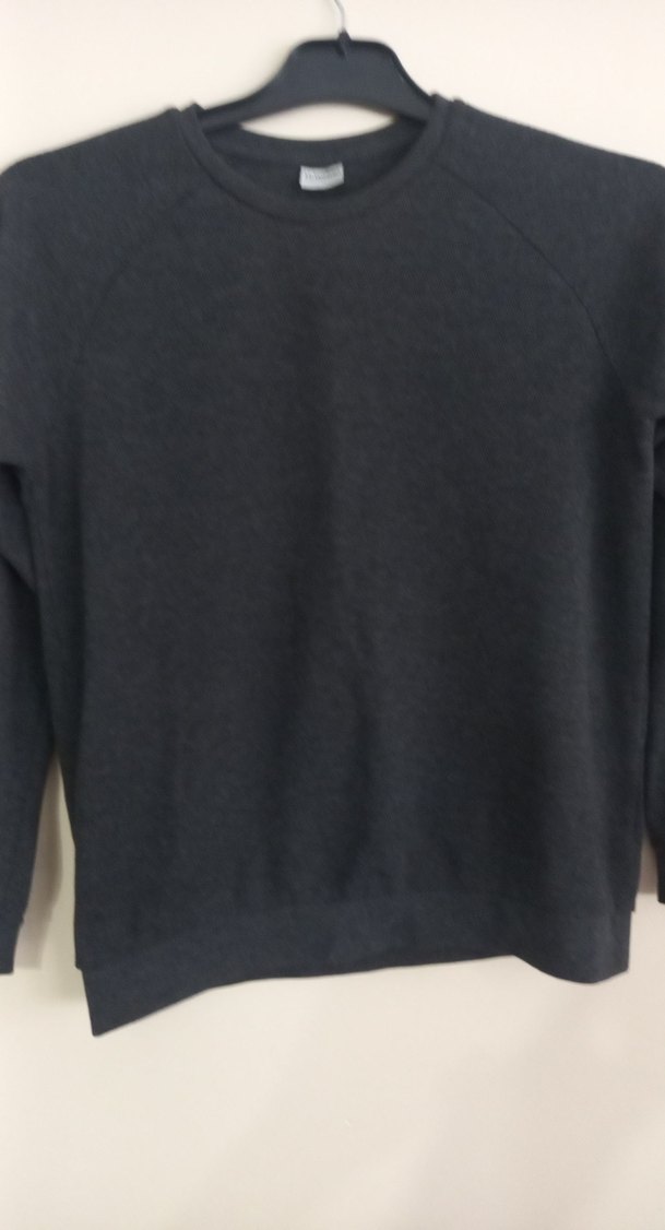 Siyah erkek Sweatshirt, Yuvarlak yaka - Görsel 4