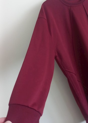 xl Beden bordo Renk Bordo Uzun Kollu Salaş Midi Tunik