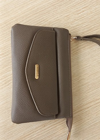 Diğer Deri Kahverengi Minimalist Kadın Portföy Cüzdan