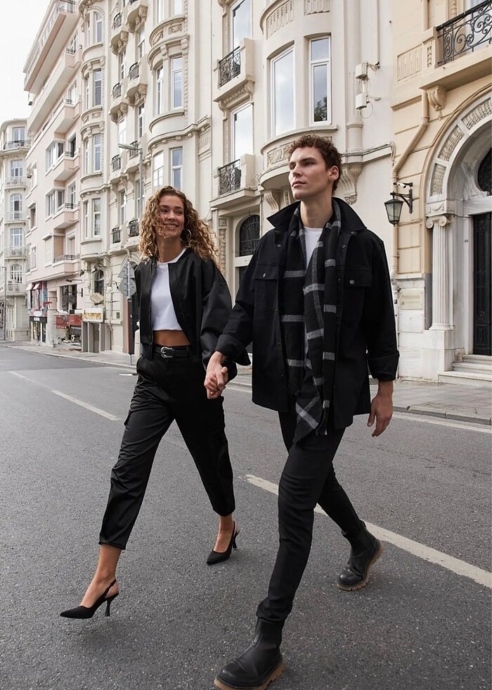 saten kargo cepli pantalon - Görsel 2