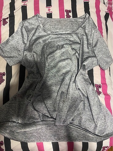 decathlon gri spor tişört