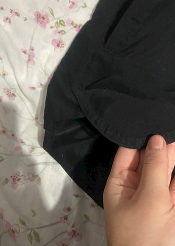 Siyah yüksek bel şort - Görsel 5