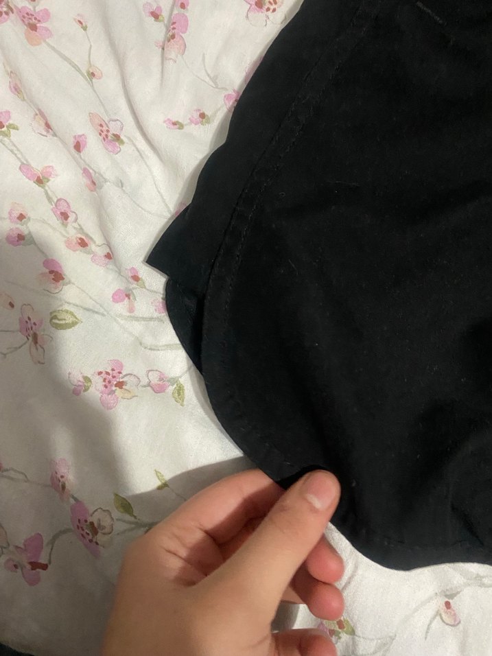 Siyah yüksek bel şort - Görsel 4