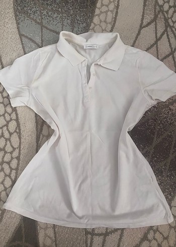 beyaz polo yaka tshirt - Görsel 3