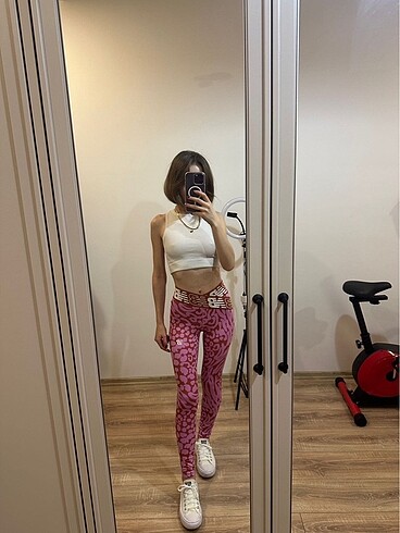 xs Beden New balance kadın tayt pembe