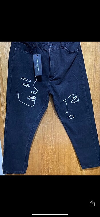 Diğer İşlemeli kot pantolon