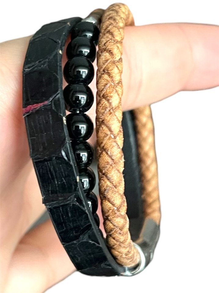 KAMPANYAA Erkek Bohem Deri ve Doğaltaş Bileklik - Görsel 2