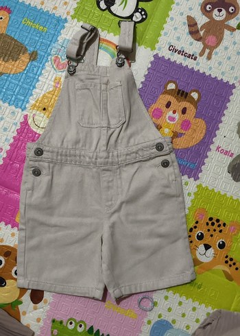 Mango Kids Bej Keten Cocuk Tulumu