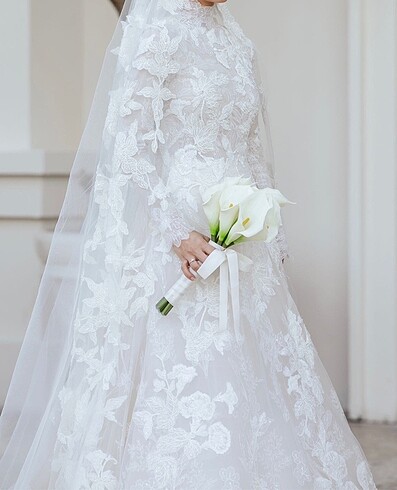 s Beden beyaz Renk Vakko Wedding Gelinlik - Duvak
