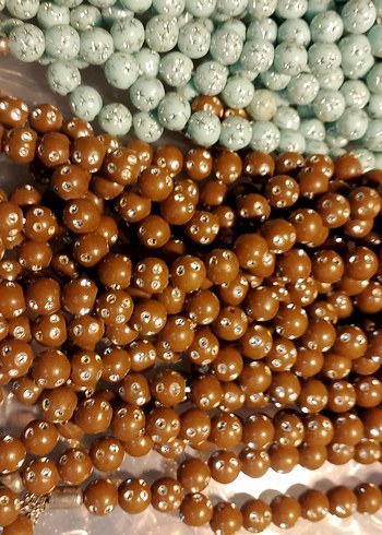  Beden turkuaz Renk Yeni Sıfır ürün 5 adet kaliteli sert plastik tespih 150 TL