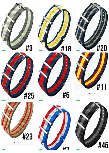 Yeni sıfır çift iki renkli NATO kayışlar kordonlar - Görsel 6