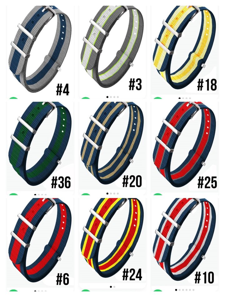 Yeni sıfır çift iki renkli NATO kayışlar kordonlar - Görsel 3