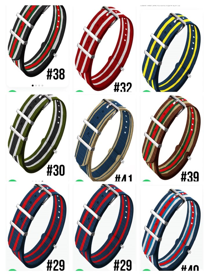 Yeni sıfır çift iki renkli NATO kayışlar kordonlar - Görsel 5