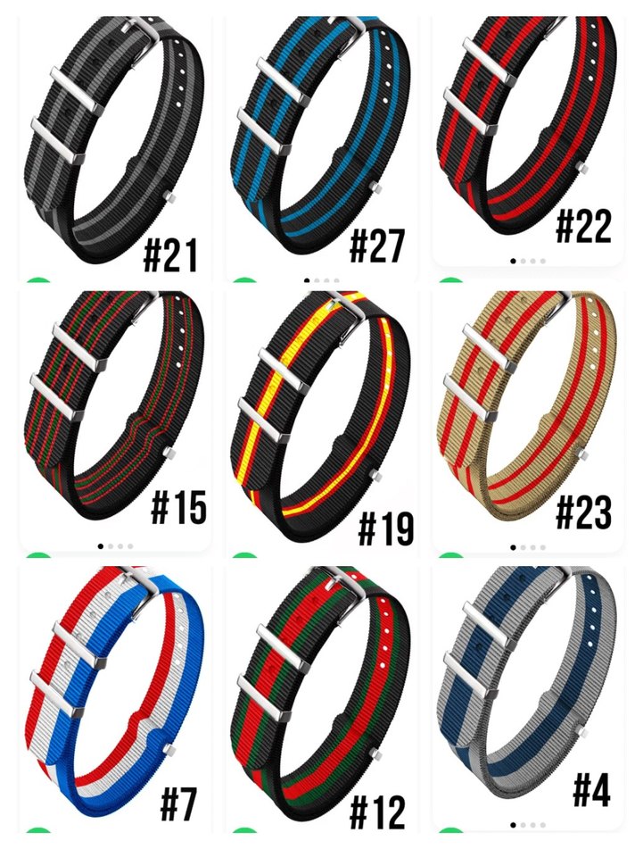 Yeni sıfır çift iki renkli NATO kayışlar kordonlar - Görsel 2