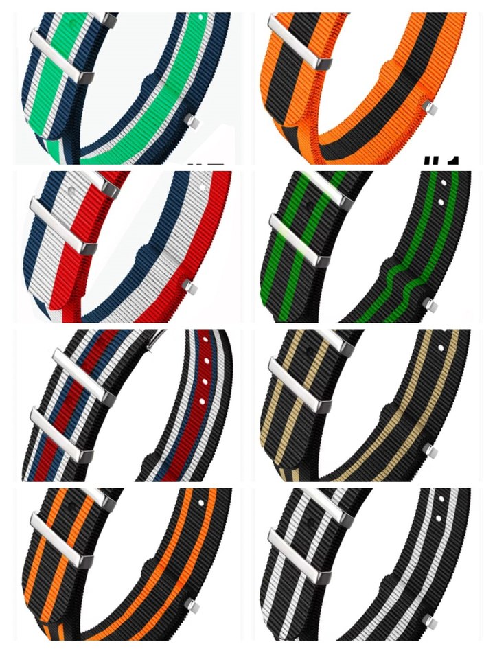 Yeni sıfır çift iki renkli NATO kayışlar kordonlar - Görsel 4