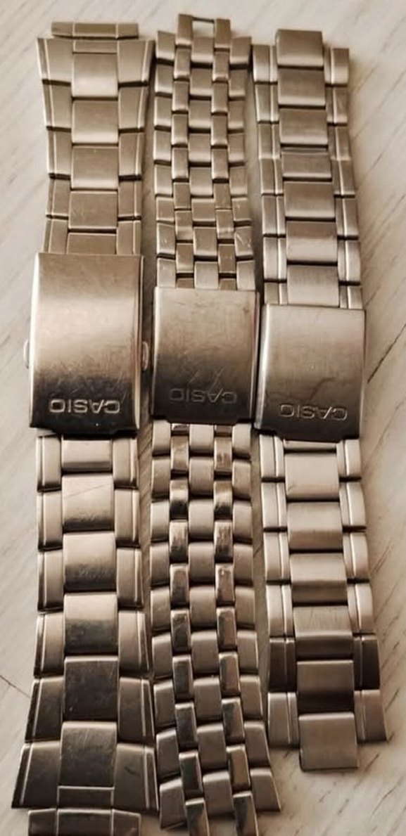 Vintage Gri Metal Casio Saat Kordonu - Görsel 3