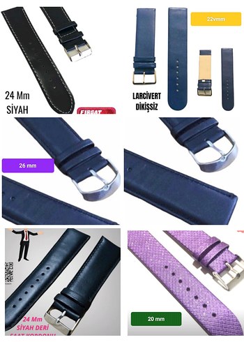 20 22 24 26 mm deri saat kordonu çeşitleri 180 TL - Görsel 4